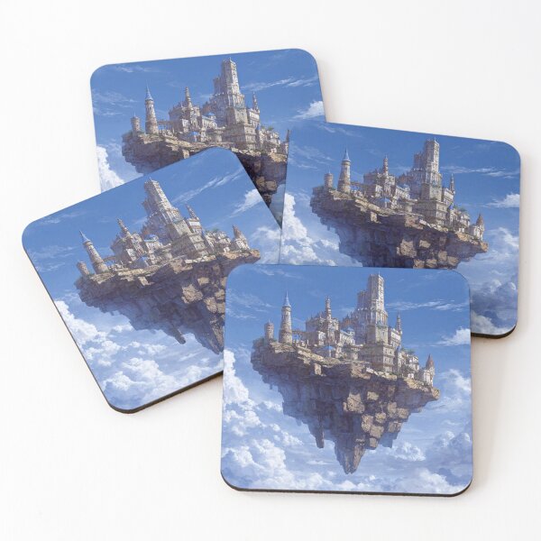 Item preview, Floating Fortress – Retro Futurism Sky Castle designed and sold by mliotard.