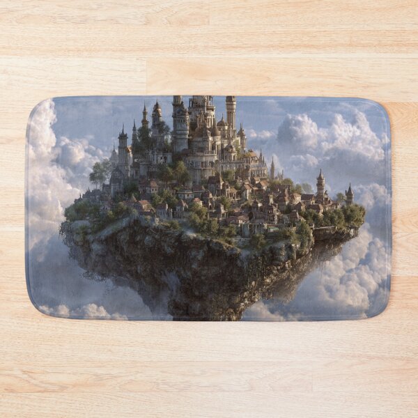 Item preview, Floating Fortress – Retro Futurism Sky Castle designed and sold by mliotard.