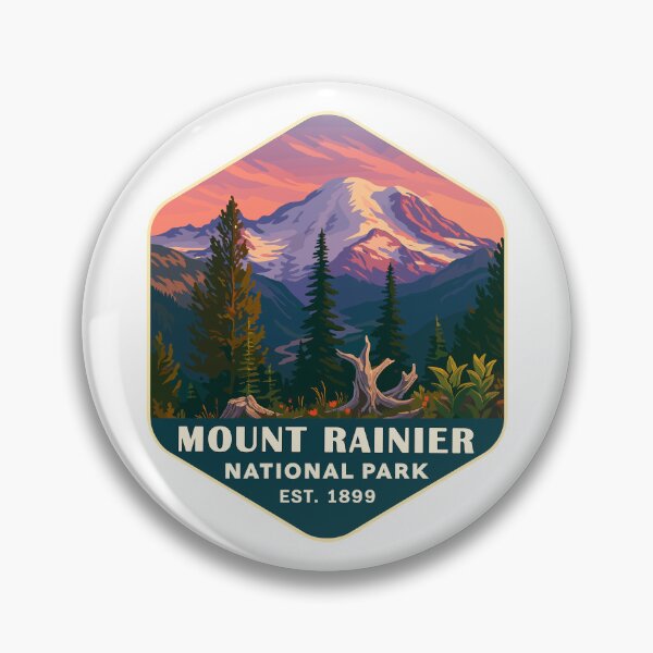 Item preview, Mount Rainier National Park Retro Sticker designed and sold by Ismeal Von.
