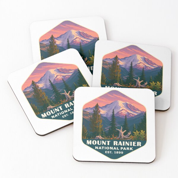 Item preview, Mount Rainier National Park Retro Sticker designed and sold by Ismeal Von.