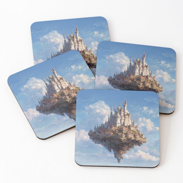 Item preview, Floating Fortress – Retro Futurism Sky Castle designed and sold by mliotard.