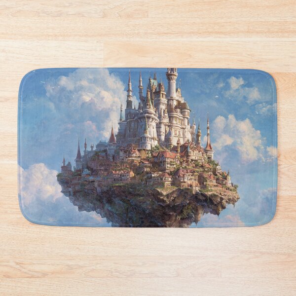 Item preview, Floating Fortress – Retro Futurism Sky Castle designed and sold by mliotard.