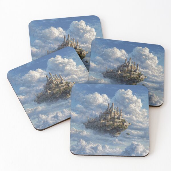 Item preview, Floating Fortress – Retro Futurism Sky Castle designed and sold by mliotard.