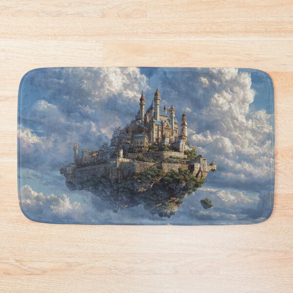 Item preview, Floating Fortress – Retro Futurism Sky Castle designed and sold by mliotard.