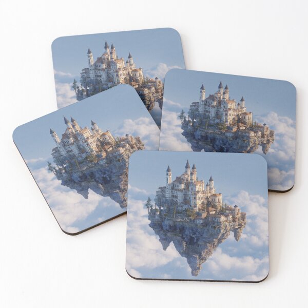 Item preview, Floating Fortress – Retro Futurism Sky Castle designed and sold by mliotard.