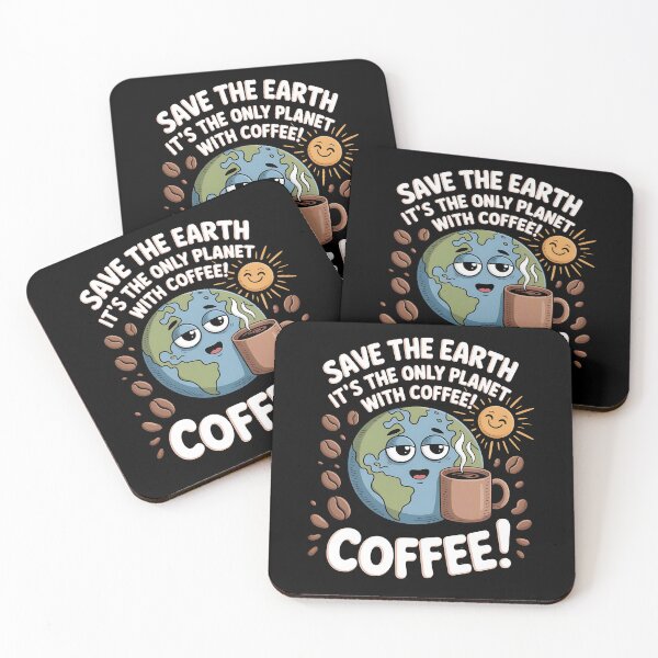 Item preview, save the earth - coffee lover - caffeine addict - eco friendly - planet earth - environmental awareness - sustainability - coffee and planet - eco lifestyle - climate change - green living designed and sold by JansenGS.