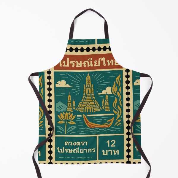Item preview, Thailand Vintage Postage Stamp – Wat Arun Temple Traditional Art designed and sold by Travellerz.