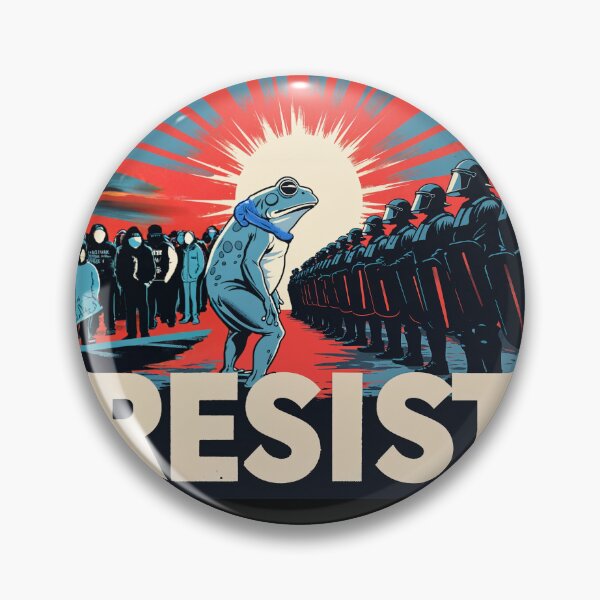 Item preview, RESIST Frog Retro Protest Art Political Street Design T-Shirt. designed and sold by Nuttajak.