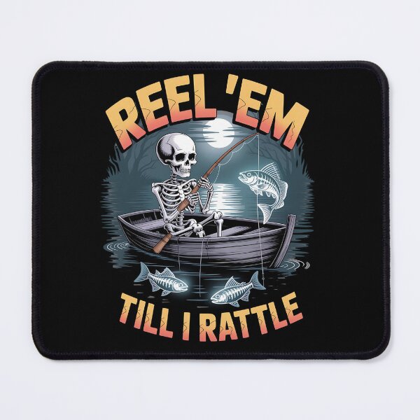 Item preview, skeleton fishing - spooky fisherman - halloween fishing - dark humor fishing - undead angler - bone fisherman - gothic fishing - creepy fishing - skull fisherman - macabre angler - ghost fish designed and sold by JansenGS.