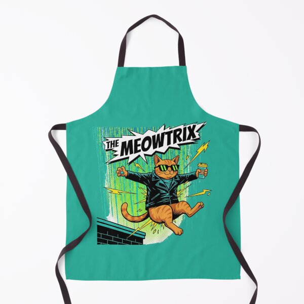 Item preview, The Meowtrix – Funny Cat Matrix Parody Design designed and sold by FlowlineVibes.