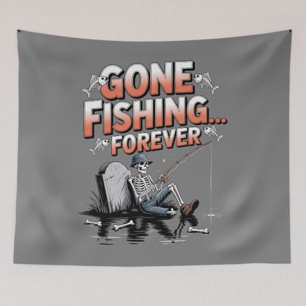 Item preview, skeleton fishing - eternal fishing - afterlife adventure - bone deep fishing - lake of lost lures - grim reaper fishing - spooky lake - death fishing - fishing never dies - ghostly fisherman designed and sold by JansenGS.