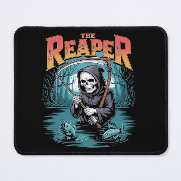 Item preview, skeleton fishing - spooky fisherman - halloween fishing - dark humor fishing - undead angler - bone fisherman - gothic fishing - creepy fishing - skull fisherman - macabre angler - ghost fish designed and sold by JansenGS.