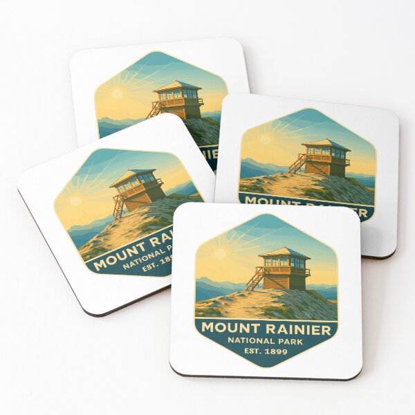Item preview, Mount Rainier National Park Retro Sticker designed and sold by Ismeal Von.
