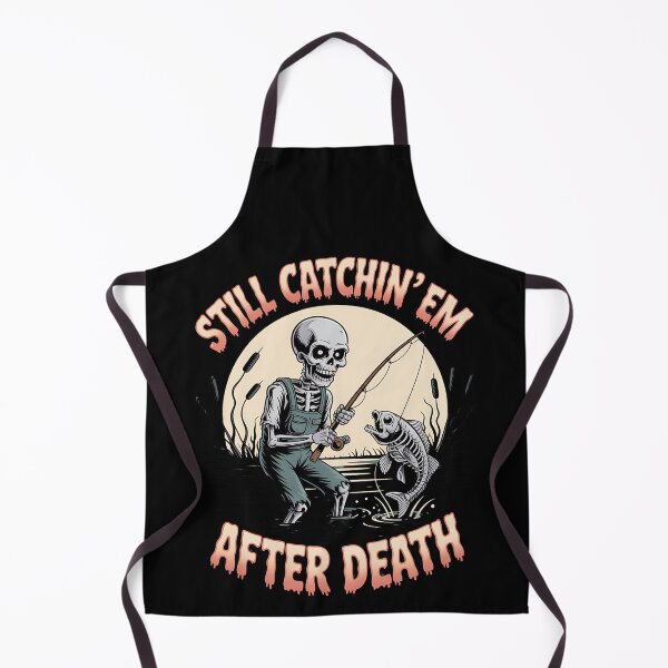 Item preview, skeleton fishing - spooky fisherman - halloween fishing - dark humor fishing - undead angler - bone fisherman - gothic fishing - creepy fishing - skull fisherman - macabre angler - ghost fish designed and sold by JansenGS.
