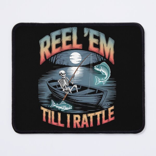 Item preview, skeleton fishing - spooky fisherman - halloween fishing - dark humor fishing - undead angler - bone fisherman - gothic fishing - creepy fishing - skull fisherman - macabre angler - ghost fish designed and sold by JansenGS.