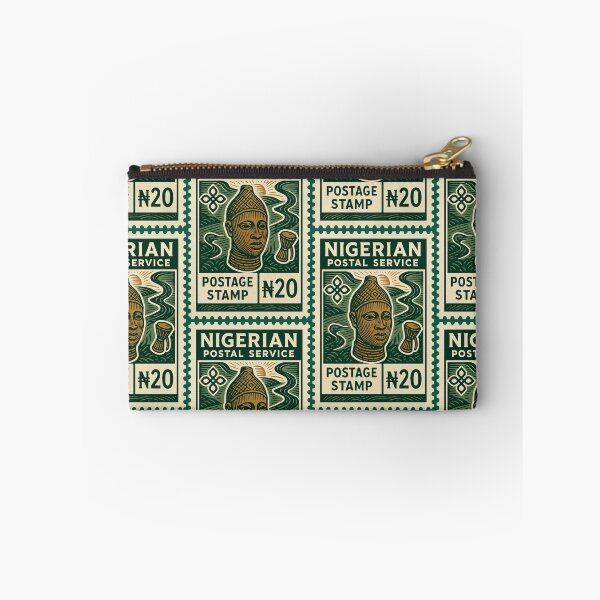 Item preview, Nigeria Vintage Postage Stamp – Benin Bronze and River Heritage Art designed and sold by Travellerz.