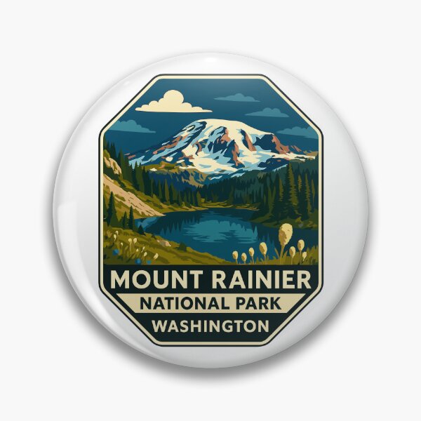 Item preview, Mount Rainier National Park Retro Sticker designed and sold by Ismeal Von.