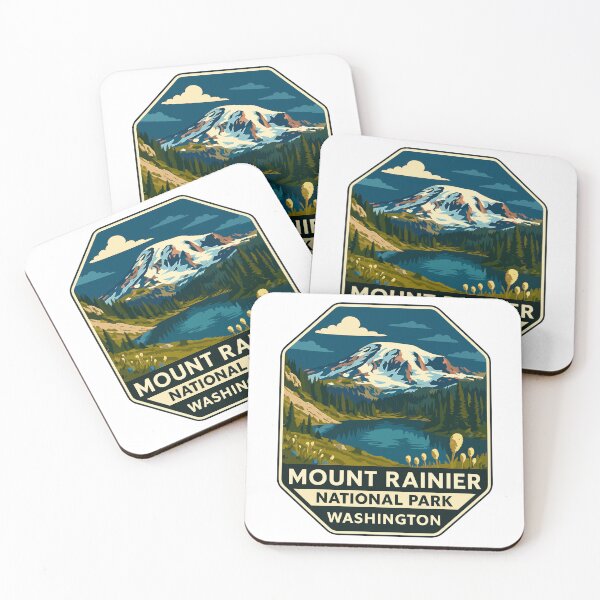 Item preview, Mount Rainier National Park Retro Sticker designed and sold by Ismeal Von.