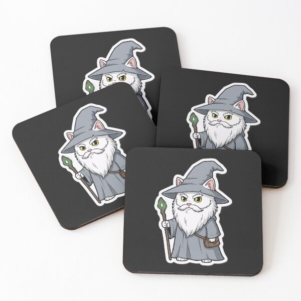 Item preview, Kawaii Gandalf Cat Sticker - Wise Wizard Kitty designed and sold by Cipher & Soul.