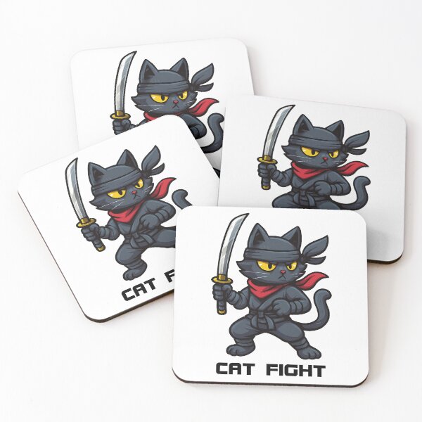 Item preview, Ninja cat fight designed and sold by Sundae7.