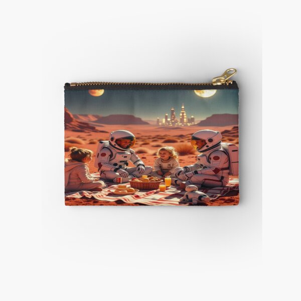 Item preview, Martian Picnic Dreams – Family, Stars & Future between Rocks, Robot & Galactic Glow designed and sold by FotoworldEdel.