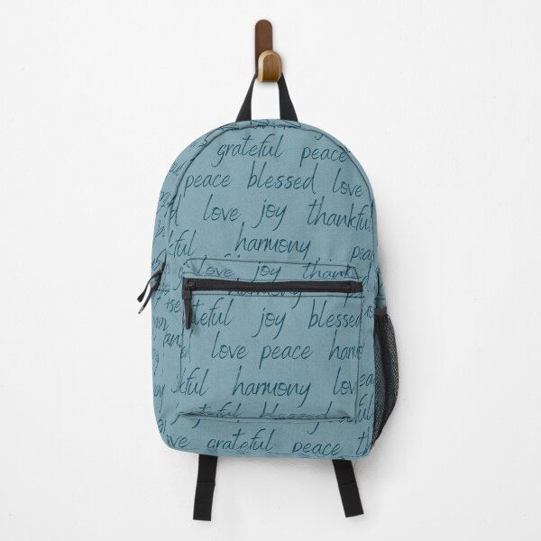 Item preview, Positive Mantras Thankful Grateful Love Peace Joy Blessed Harmony | Blue designed and sold by slavitriart.