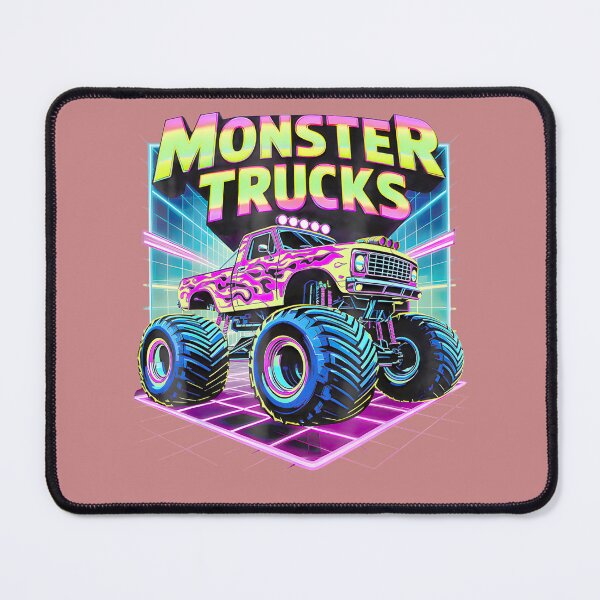 Item preview, Retro Monster Truck Birthday Bash Neon Flames By Merch, Limited Edition, Perfect Gift For You And F designed and sold by BROSHERYLSHOP.
