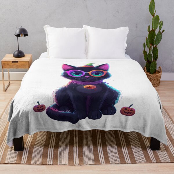 Item preview, Halloween cat designed and sold by Pastel & Neon art store.