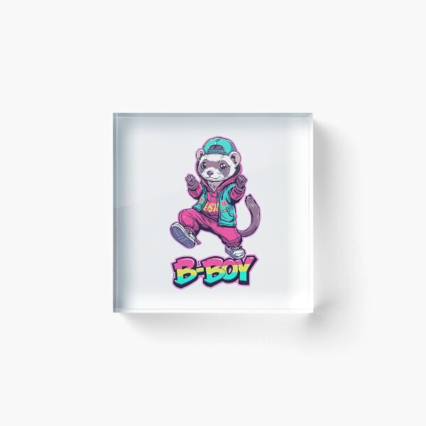 Item preview, B-boy ferret designed and sold by Pastel & Neon art store.