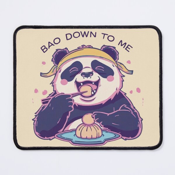 Item preview, Chubby Panda eating Bao designed and sold by Pastel & Neon art store.