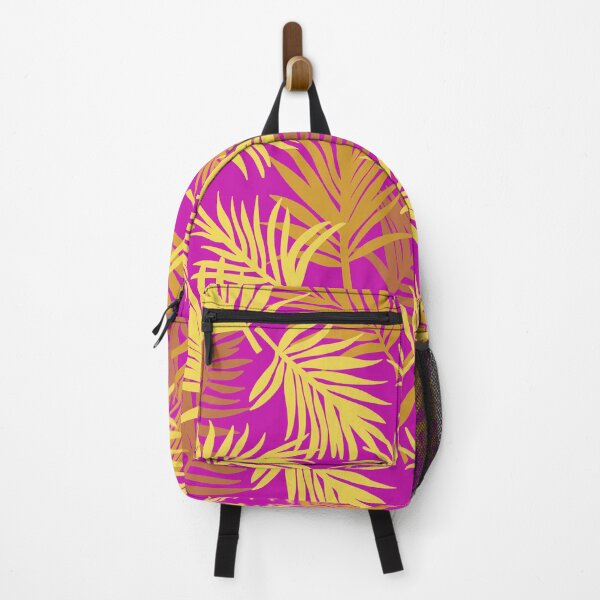 Item preview, Gold Palm Leaf | Tropical Pattern over Fuchsia designed and sold by slavitriart.
