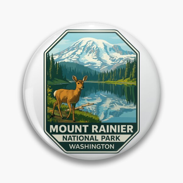 Item preview, Mount Rainier National Park Retro Sticker designed and sold by Ismeal Von.