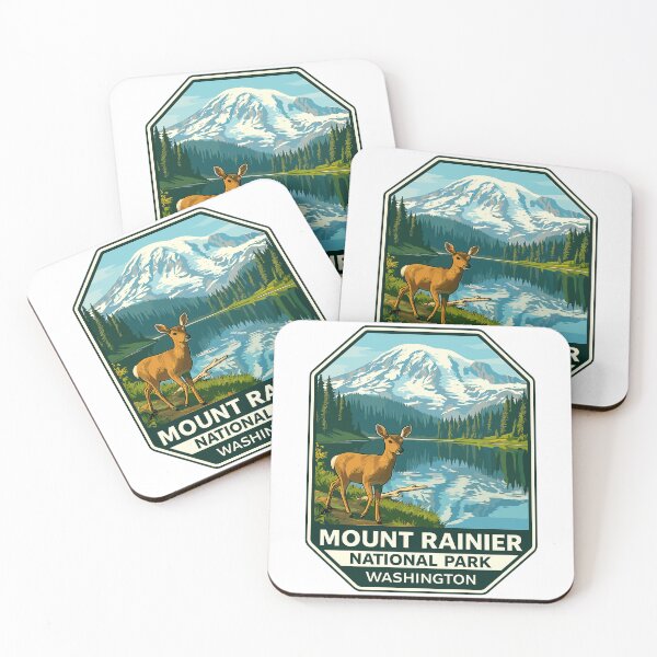 Item preview, Mount Rainier National Park Retro Sticker designed and sold by Ismeal Von.