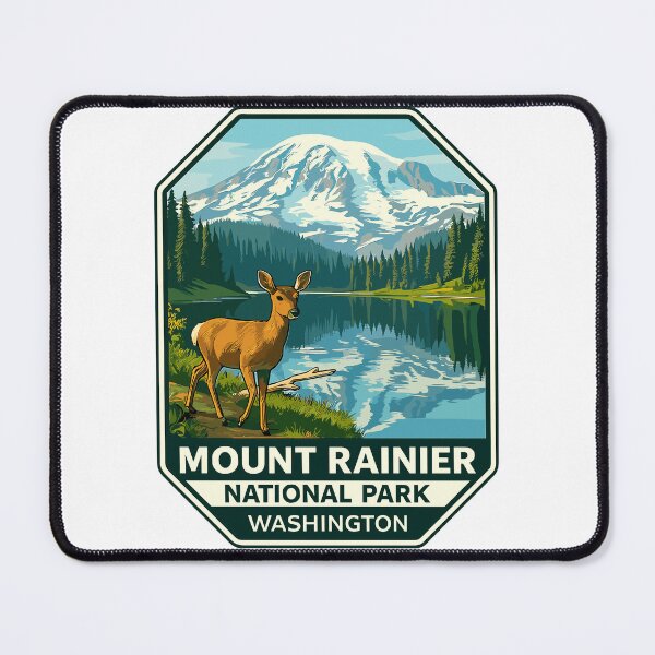 Item preview, Mount Rainier National Park Retro Sticker designed and sold by Ismeal Von.