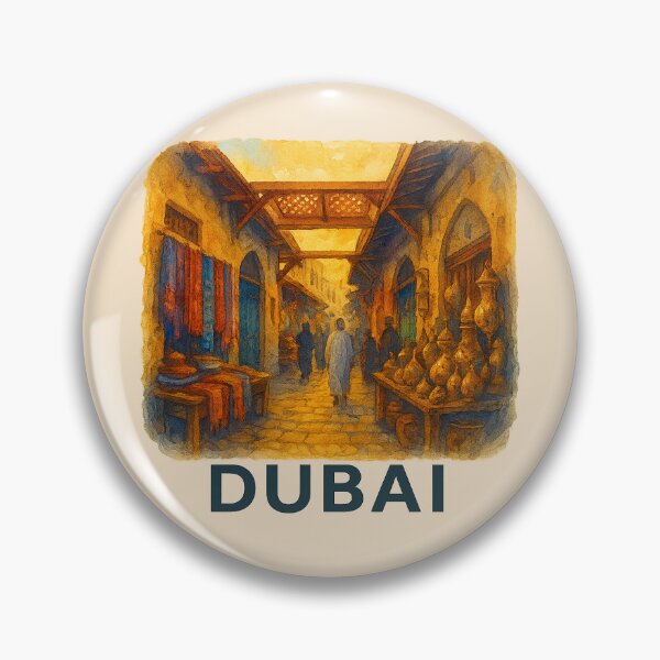 Item preview, Dubai Old Souks Watercolor Poster designed and sold by Bratak.
