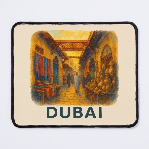 Item preview, Dubai Old Souks Watercolor Poster designed and sold by Bratak.