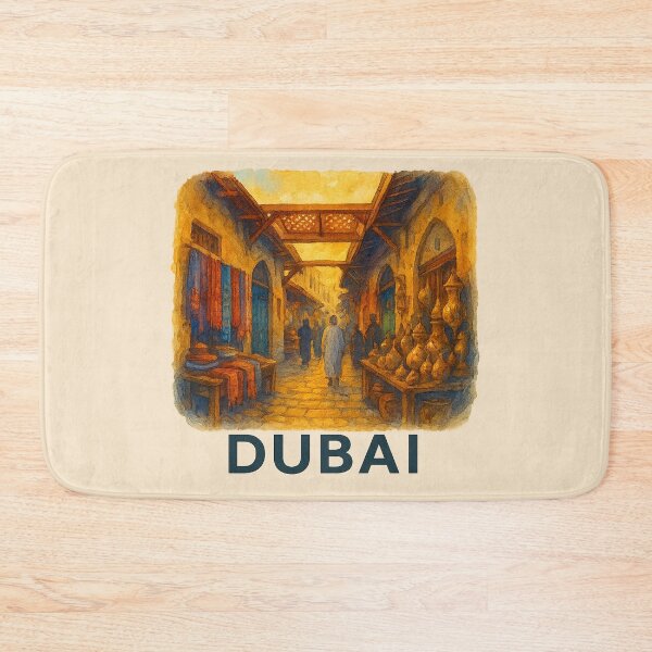 Item preview, Dubai Old Souks Watercolor Poster designed and sold by Bratak.