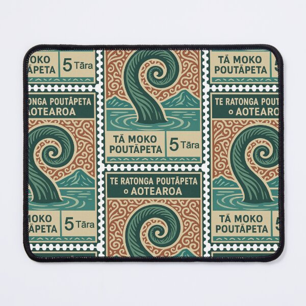 Item preview, Aotearoa New Zealand Vintage Postage Stamp – Māori Koru and Tā Moko Art designed and sold by Travellerz.