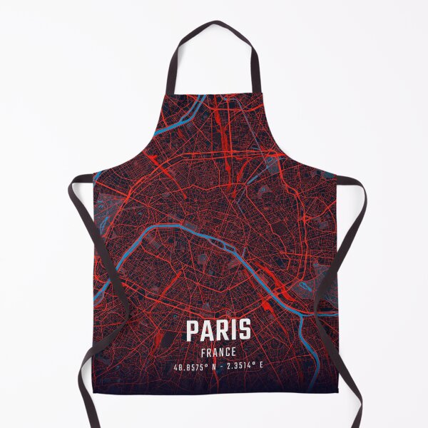 Item preview, Paris Red & Blue Minimalist Map designed and sold by HomeLivingCo.