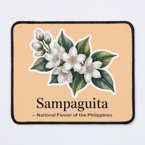 Item preview, Sampaguita Flower of the Philippines – Minimal Botanical Jasmine Design designed and sold by VividOrganica.