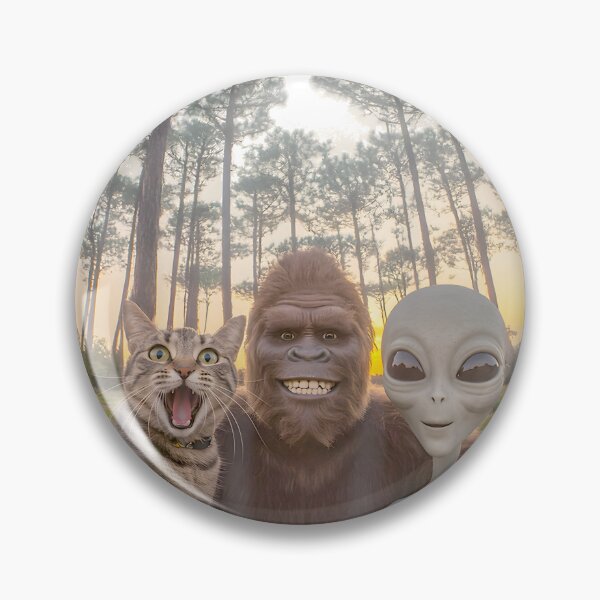 Item preview, Cat Bigfoot Alien Selfie - Funny Woodland Trio By Merch, Limited Edition, Perfect Gift For You And  designed and sold by JosephHunter7.