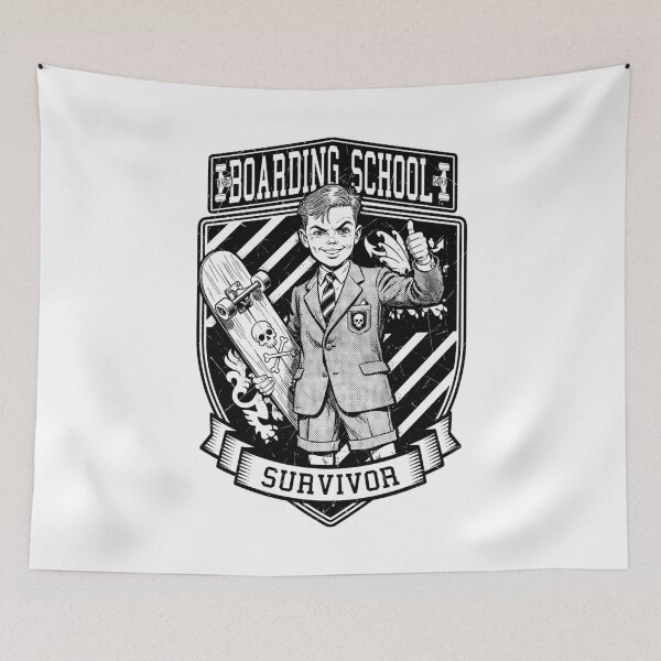 Item preview, Skater Skateboarder Funny Boarding School Survivor Vintage designed and sold by GrandeDuc.