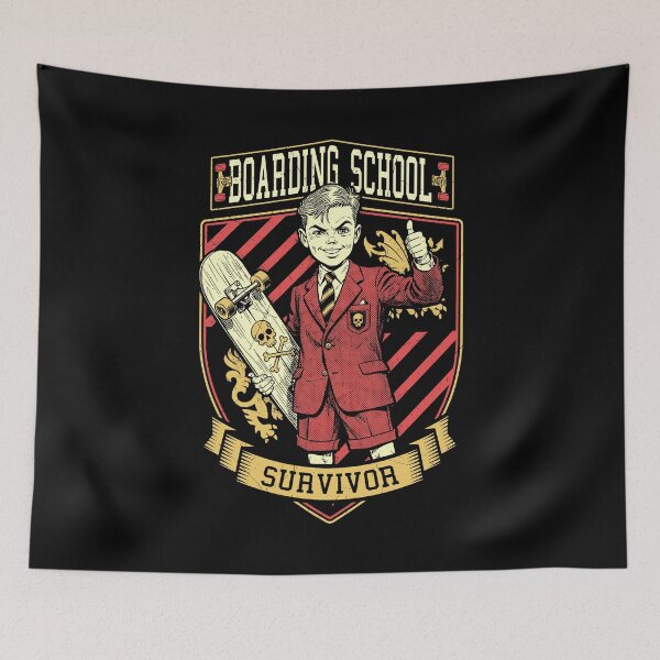 Item preview, Skater Skateboarder Funny Boarding School Survivor Vintage designed and sold by GrandeDuc.