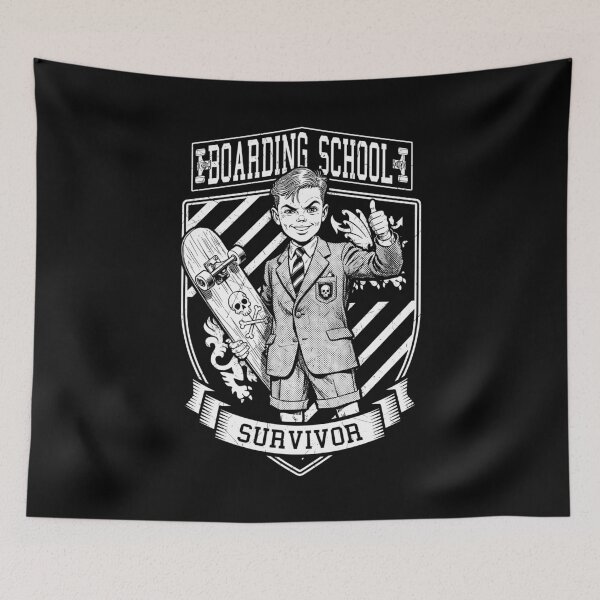 Item preview, Skater Skateboarder Funny Boarding School Survivor Vintage designed and sold by GrandeDuc.