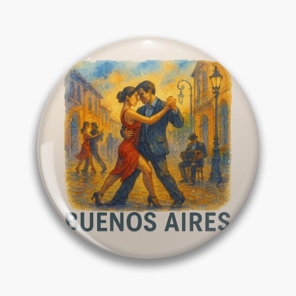 Item preview, Buenos Aires Tango Watercolor Poster designed and sold by Bratak.