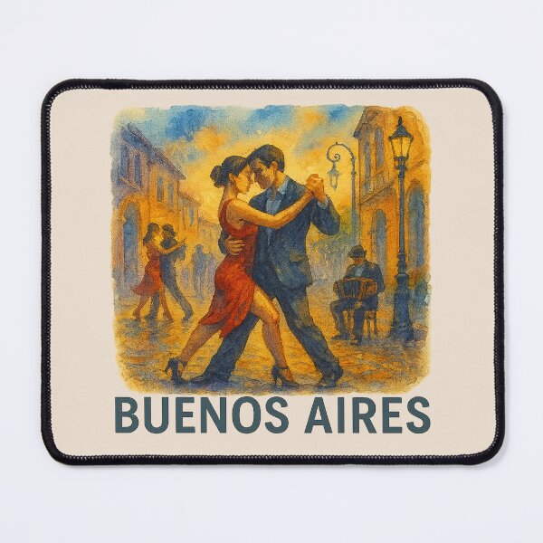 Item preview, Buenos Aires Tango Watercolor Poster designed and sold by Bratak.