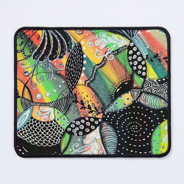 Item preview, Magic Garden - Colorful Zentagle Drawing designed and sold by ColorWander.