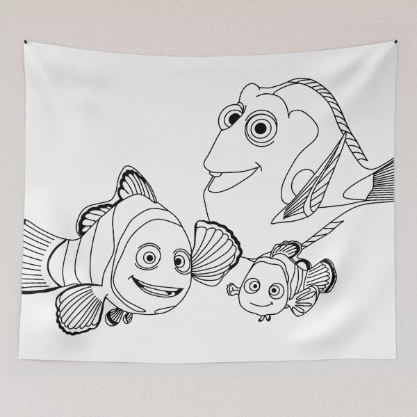 Item preview, Disney’s Nemo, Dory and Marlin Colouring Coloring designed and sold by Lumennyxart.