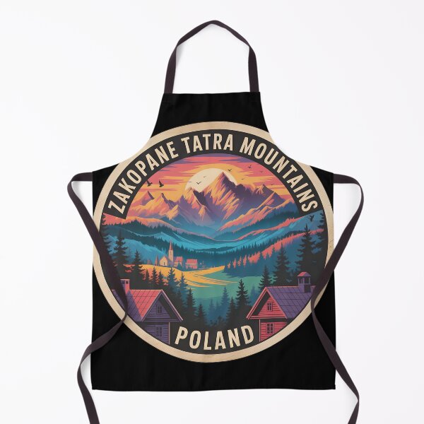 Item preview, Zakopane Poland Sunset Art – Retro Tatra Mountains Landscape  designed and sold by VividOrganica.