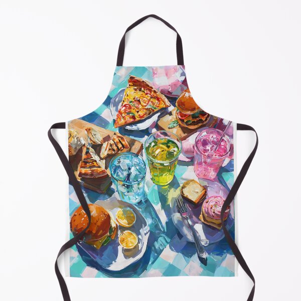 Item preview, Vibrant Summer Picnic – Colorful Food Art with Burgers, Pizza & Lemon Drinks designed and sold by Grafititee.